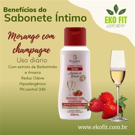 Sabonete Intimo Morango Champagne Bio Instinto Ml Eko Fit