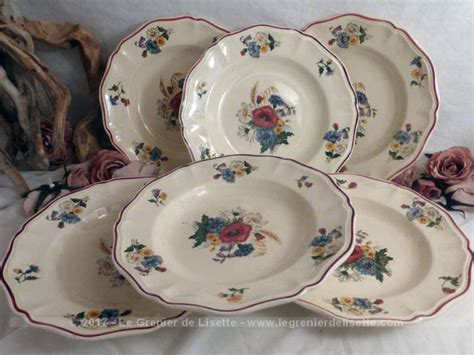 VENDU Lot 6 assiettes Sarreguemines modèle Agreste Le Grenier de