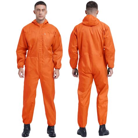 renvena Men's Work Overalls One Piece Mechanics Workwear Long Sleeves