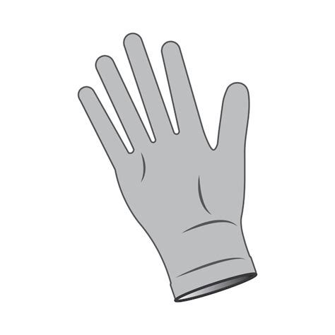 Plantilla de diseño de vector de icono de guantes Vector Premium