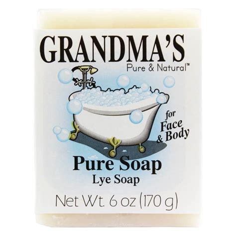 Grandmas Pure And Natural Lye Soap Bars 6 Oz