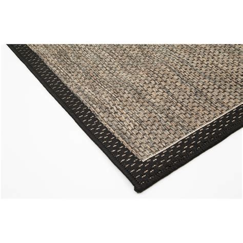 Hufflett 80 X 150cm Grey Windows Ceduna Polypropylene Flat Weave Rug