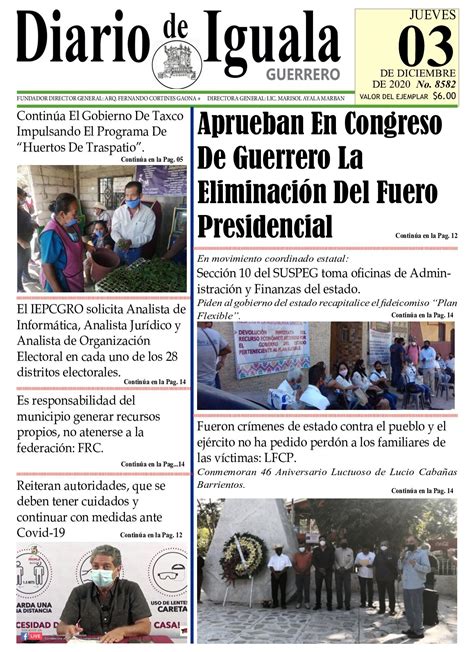 Calam O Jueves De Diciembre De Diario De Iguala