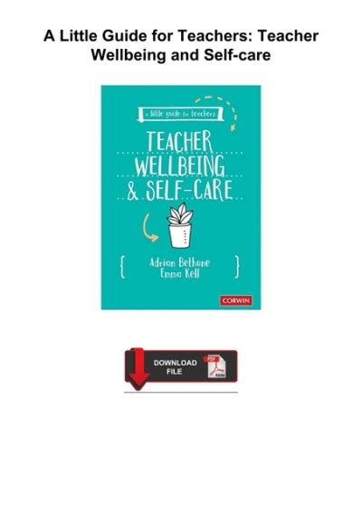 A Little Guide For Teachers Teacher Wellbeing And Selfcare