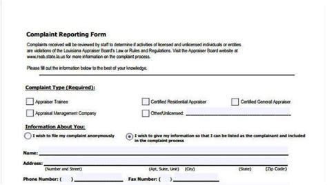 Free Sample Complaint Reporting Forms In Pdf Ms Word