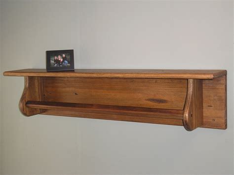 Reclaimed wood Shelf with Towel Bar TC115-3