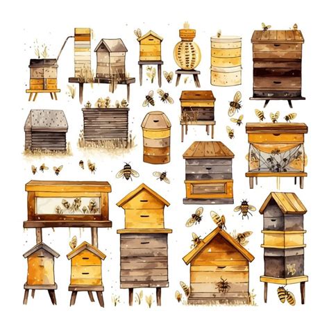 Colmenas De Acuarela E Ilustraci N De Abejas Elementos De Im Genes