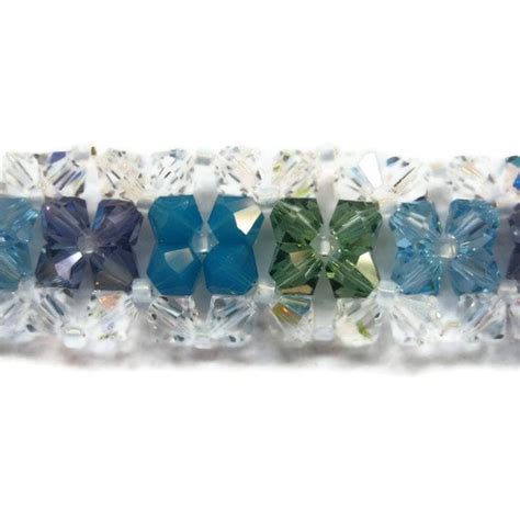 Swarovski Crystal Bracelet Seed Bead Right Angle Weave