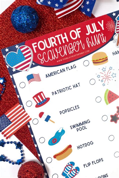 FREE Fourth of July Scavenger Hunt Printable Game