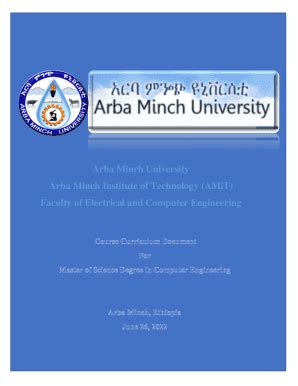 Fillable Online Arba Minch University Arba Minch Institute of ...