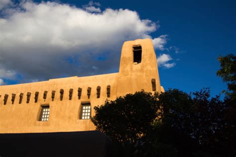 Santa Fe Architecture St Francis Auditorium At Golden Hour Stock Photo