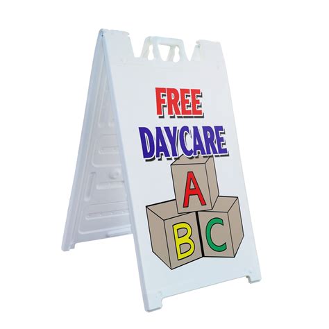 A Frame Sidewalk Free Daycare 24 X 36 Double Sided A Frame Sidewalk