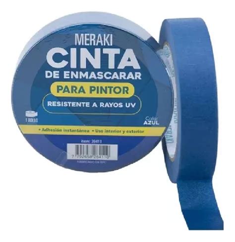 Cinta Enmascarar Meraki Pintor Azul Rayos Uv Mm X Mts Color X