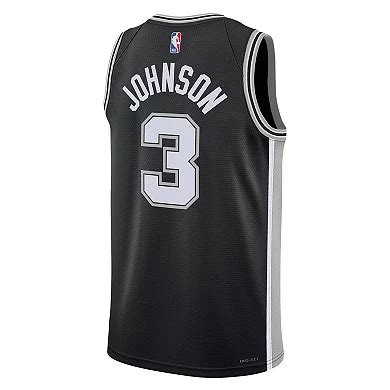 Unisex Nike Keldon Johnson Black San Antonio Spurs Swingman Jersey ...