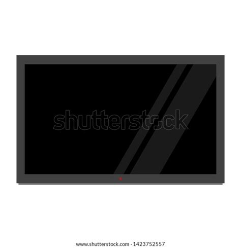 Black Led Tv Screen Red Stand Stock Vector (Royalty Free) 1423752557 | Shutterstock