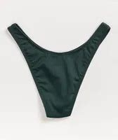 Damsel Aftan Rib Green High Leg Bikini Bottom Hamilton Place