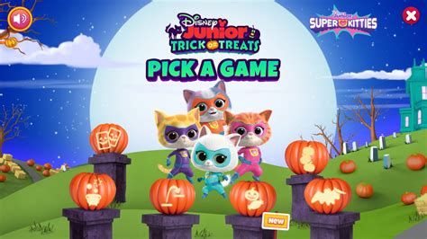 Superkitties ️ Disney Junior Trick Or Treats Pick A Game Youtube