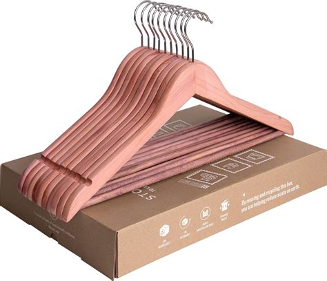 Amazon Topia Hanger Pack American Red Cedar Natural Wooden