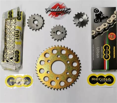 Kit Arrastre Racing Paso 428 Pulsar As200 Cadena Regina Envío gratis