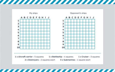 Battleship Board Printable