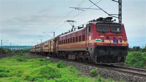 Two Trains Crossing At Gulbarga Outer 12025 Pune Secunderabad