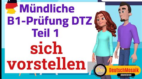 Sich Vorstellen Pr Fung B Dtz Teil Sprechen Youtube