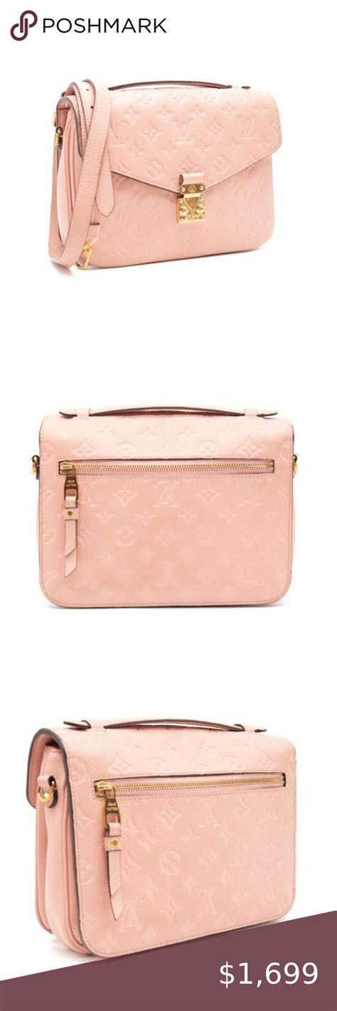 Pochette Metis Rose Poudre Pink Monogram Empreinte Leather Shoulder Bag