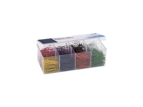 Officemate 97228 Plastic Coated Paper Clips No 2 Size Assorted