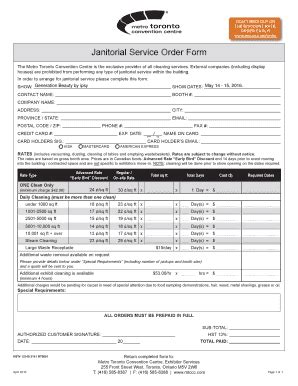 Fillable Online Return Completed Form To Metro Toronto Convention