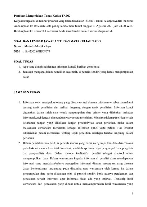 Pdf Pengertian Informan Kunci Dan Penelitian Kualitatif