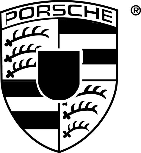 Logo Porsche Black And White Vector Cdr Png Hd Gudril Logo Tempat Images