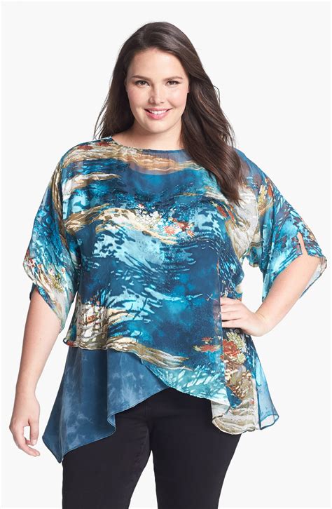 Citron Asymmetrical Chiffon Tunic Plus Size Nordstrom