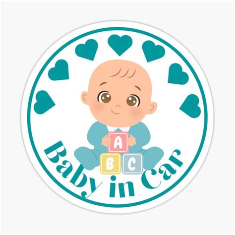 "Cute BABY Blue loving heart on board sign Sticker" Sticker for Sale by ...