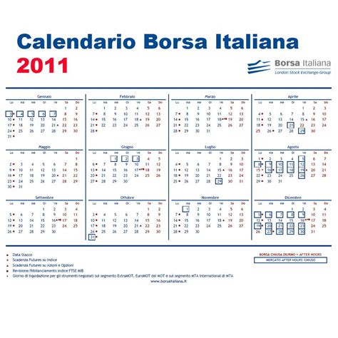 Calendario Borsa Italiana 2024 Orari Giorni Chiusura