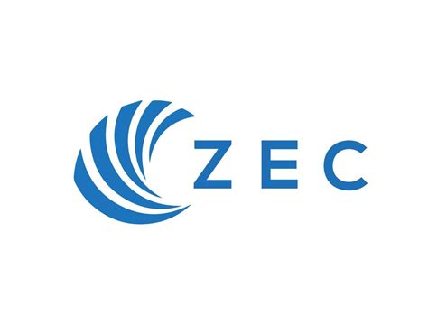 Zec Letter Logo Design On White Background Zec Creative Circle Letter