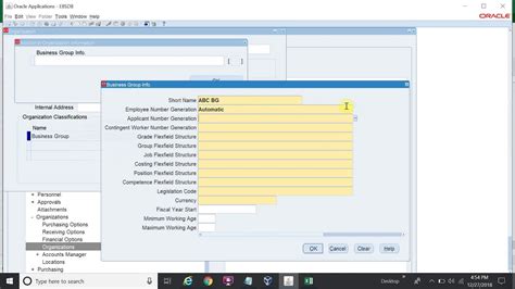 Training How To Create Business Group In Oracle R Part Youtube