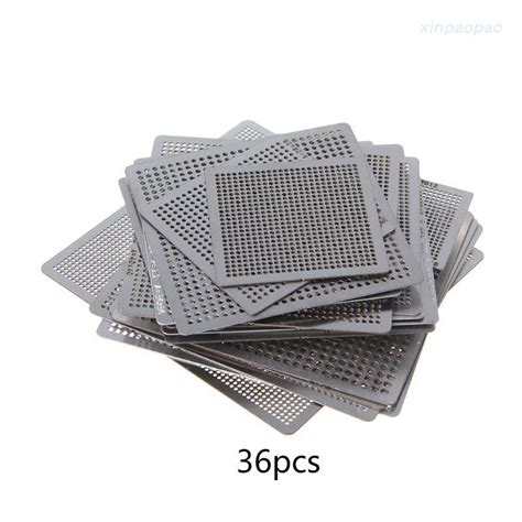 Xinp 36Pcs Set BGA Reballing Stencils Universal Steel Stencil For SMT