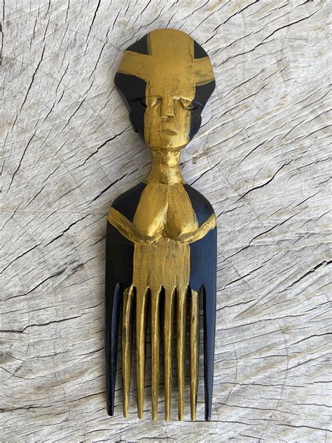 Afro Comb, Afro Pick, Wooden Comb, African Wooden Comb, Decorative Comb, Handcarved Comb - Etsy