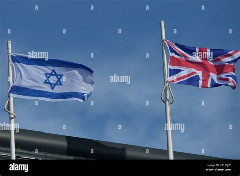 Edinburgh Scotland, UK 11 October 2023. The Israel flag above the UK ...