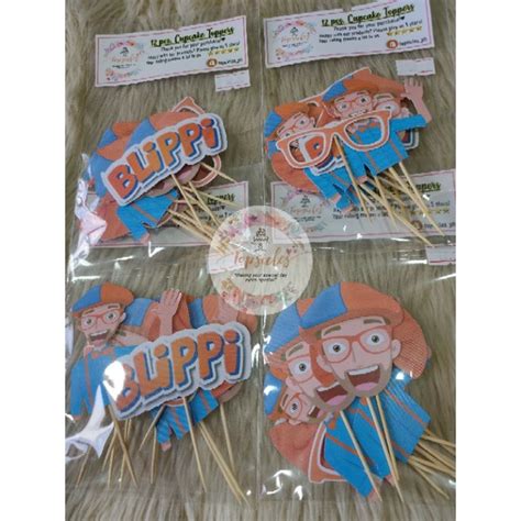 12 Pcs Blippi Cupcake Toppers Ready Stock Shopee Philippines