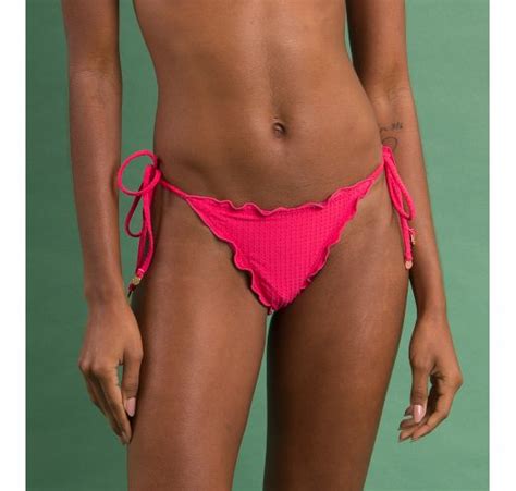 Partes De Abajo De Bikini Bottom Dots Virtual Pink Frufru Comfy