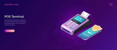 Free Vector | POS terminal security banner, isometric business concept