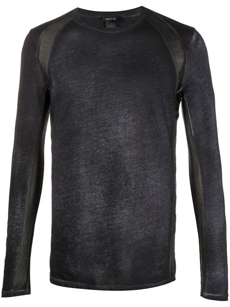 Avant Toi Sheer Panel Long Sleeve T Shirt Farfetch Mens Fashion Long