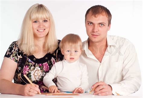 sød familie tegning Stock foto Colourbox