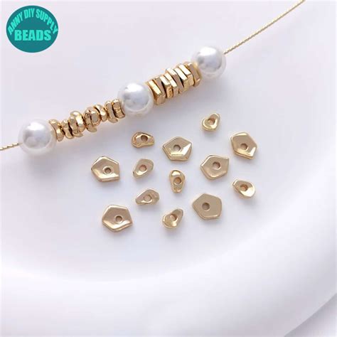 K Real Gold Plated Brass Spacer Beads Spacer Beads Metal Beads Tiny