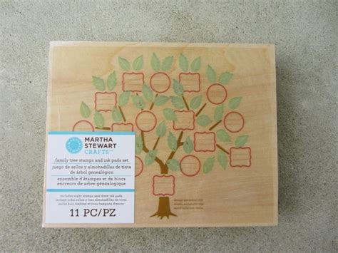 SALE Martha Stewart Family Tree Stamps and Ink Pads Set