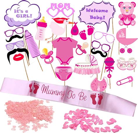 Amazon Pcs Baby Shower Party Photo Booth Props Kits Seasonsky