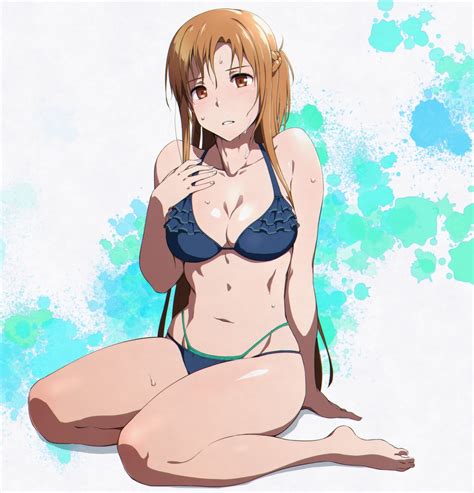 Puge Sword Art Online Asuna Sword Art Online Bikini Swimsuits Wet 923910 Yandere