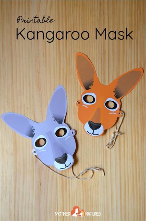 Free Kangaroo Mask Printable for Little Jumpers - Mother Natured