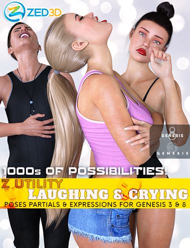 Z Utility Laughing And Crying Poses And Expressions For Genesis And